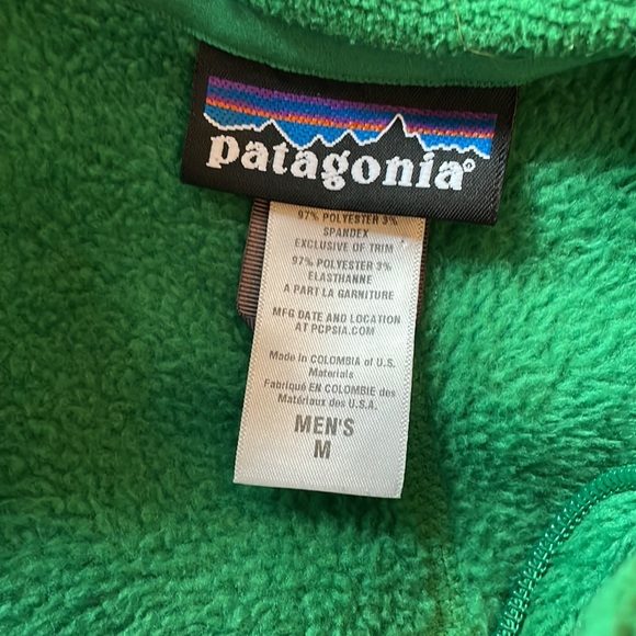 Patagonia Green Zip Up Sweater with High Collar - Picture 5 of 7